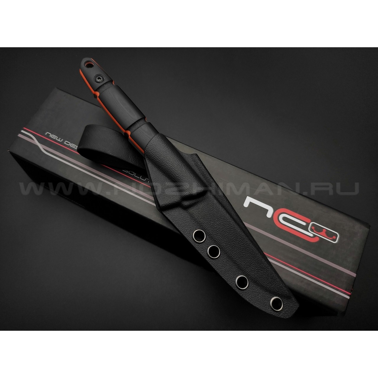 N.C.Custom нож Viper сталь Aus-10 satin, рукоять G10 black & orange