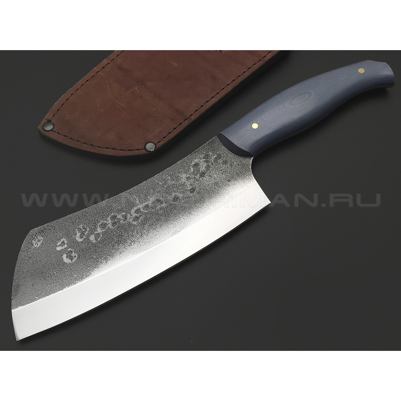 Товарищество Завьялова кухонная тяпка для мяса №2 сталь N690, рукоять G10 grey