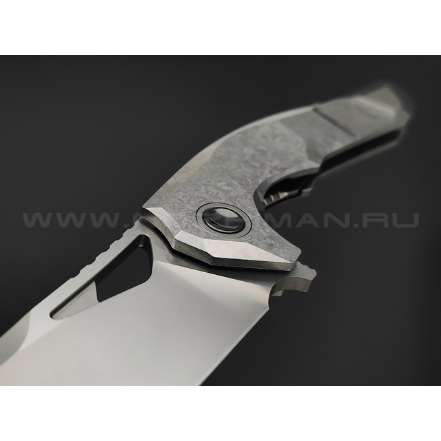 TuoTown складной нож Horridus TAS-MK сталь M390 bead-blast, рукоять Crystal Titanium Grey