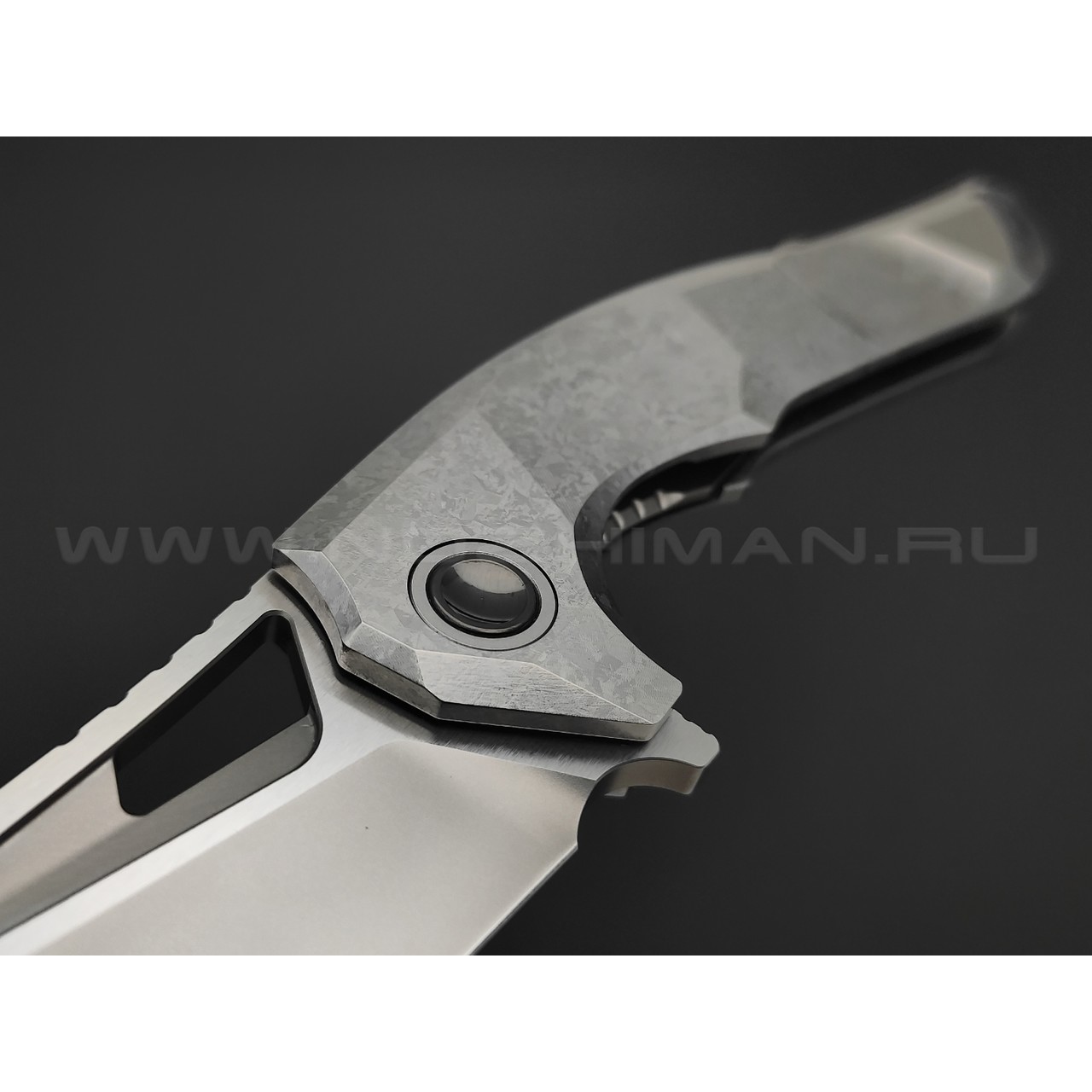 TuoTown складной нож Horridus 2 TAS2-MK сталь M390 bead-blast, рукоять Crystal Titanium Grey