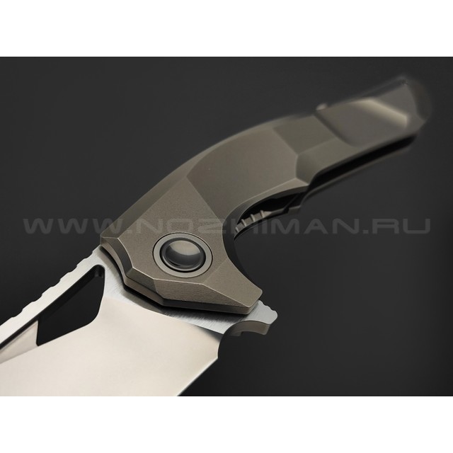 TuoTown складной нож Horridus TAS-MS сталь M390 bead-blast, рукоять Titanium TC4 Grey
