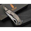 TuoTown складной нож Horridus TAS-MS сталь M390 bead-blast, рукоять Titanium TC4 Grey