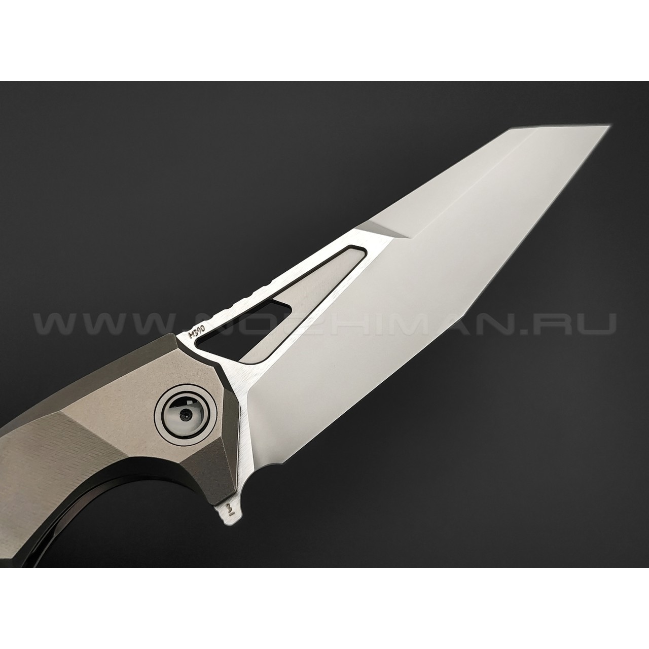 TuoTown складной нож Horridus 2 TAS2-MS сталь M390 bead-blast, рукоять Titanium TC4 Grey