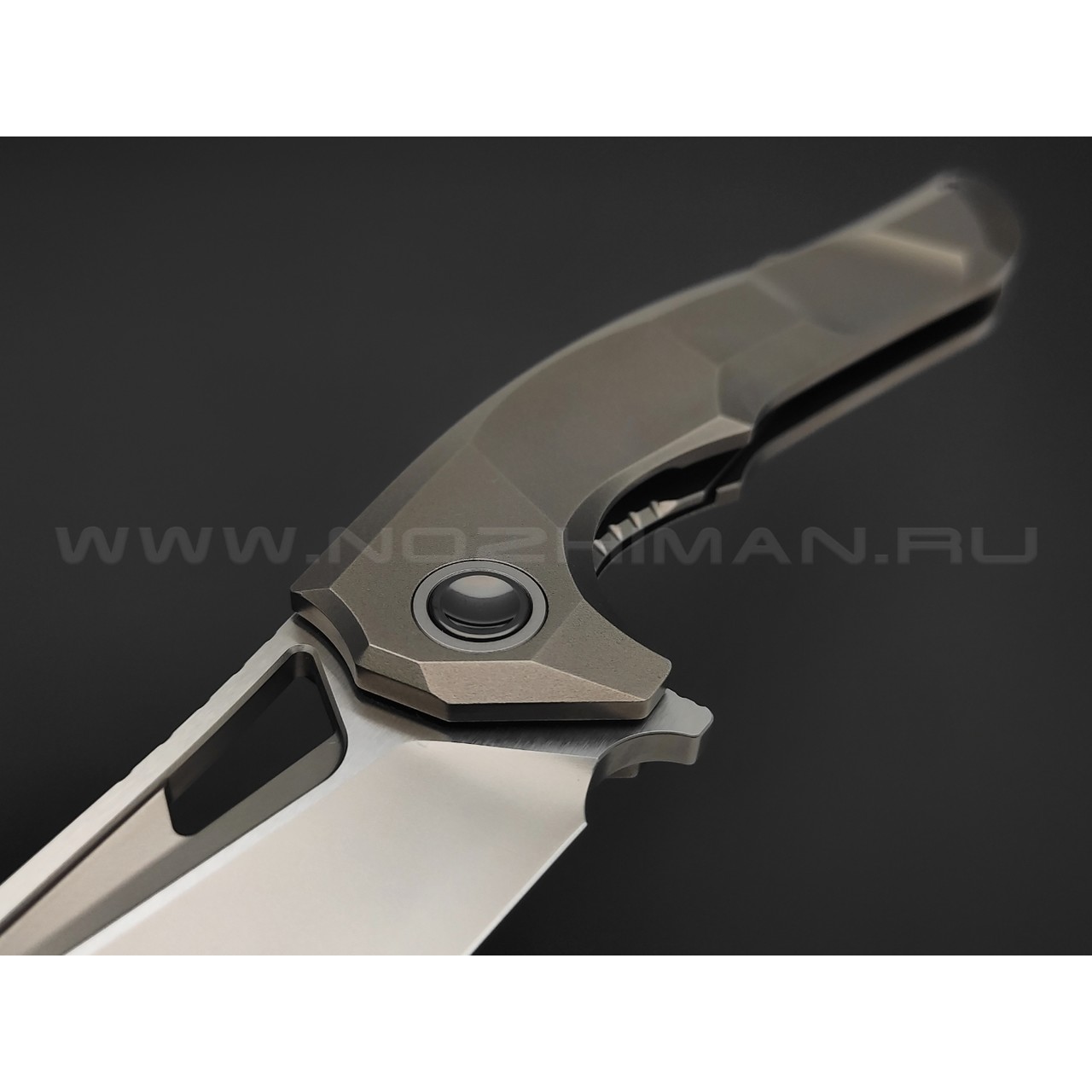TuoTown складной нож Horridus 2 TAS2-MS сталь M390 bead-blast, рукоять Titanium TC4 Grey