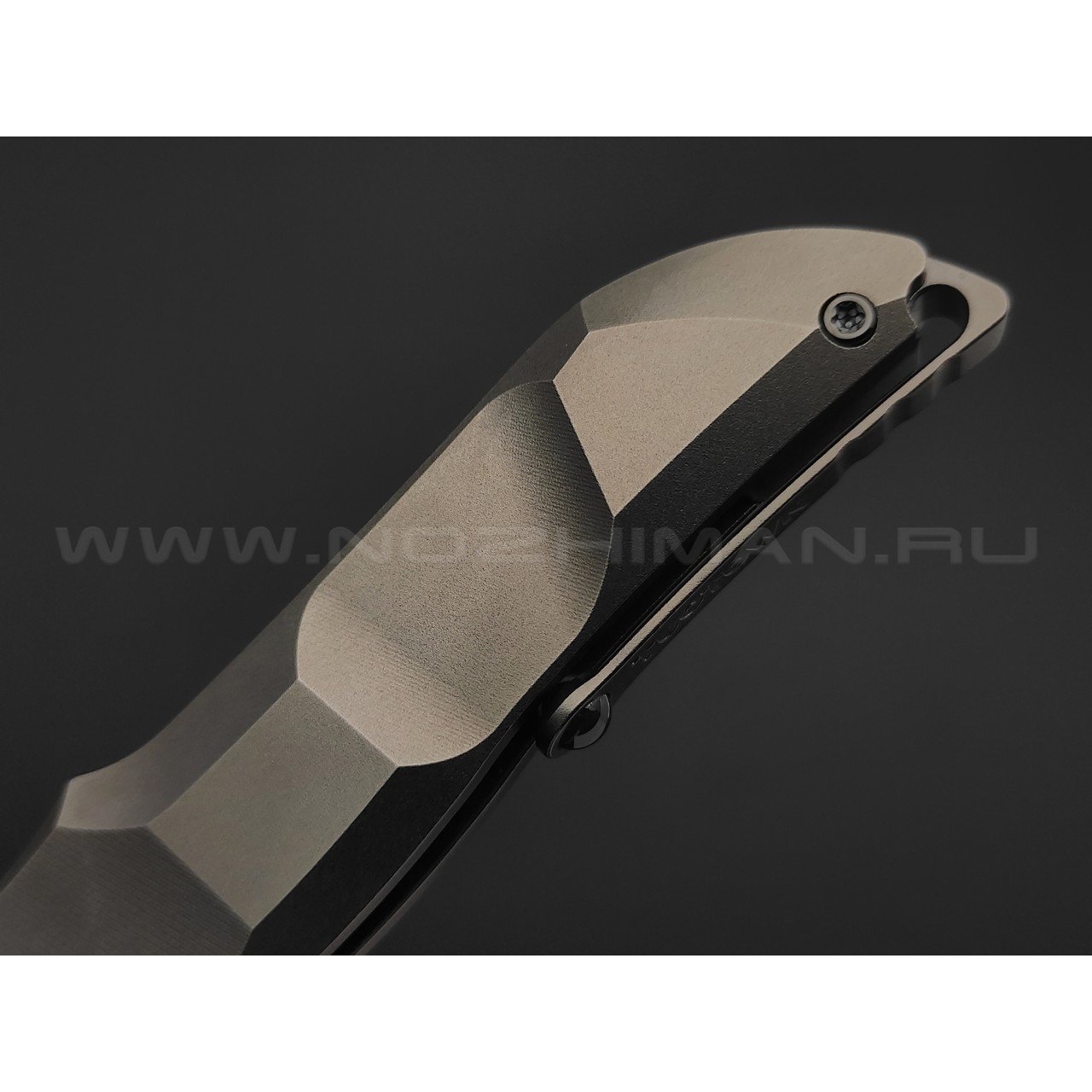TuoTown складной нож Horridus 2 TAS2-MS сталь M390 bead-blast, рукоять Titanium TC4 Grey