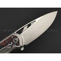TuoTown складной нож Whale Limited TWL-MR сталь M390 bead-blast & satin, рукоять Titanium TC4, Carbon fiber red
