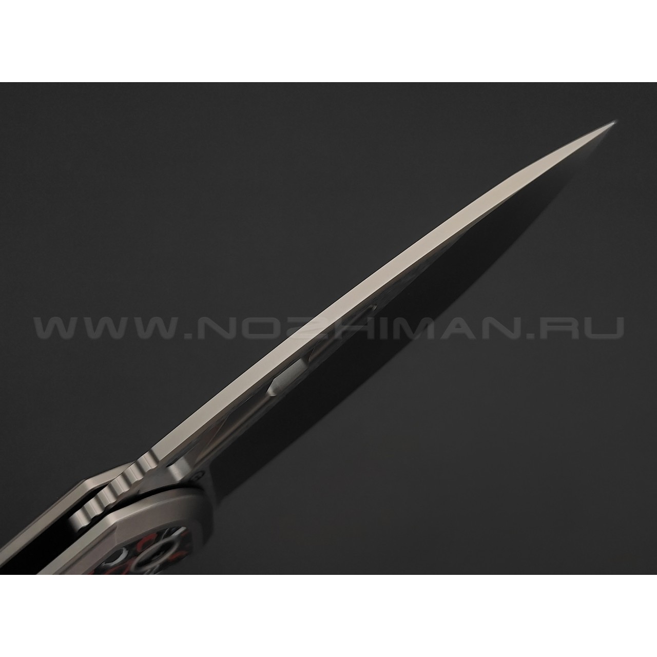TuoTown складной нож Whale Limited TWL-MR сталь M390 bead-blast & satin, рукоять Titanium TC4, Carbon fiber red