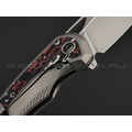TuoTown складной нож Whale Limited TWL-MR сталь M390 bead-blast & satin, рукоять Titanium TC4, Carbon fiber red