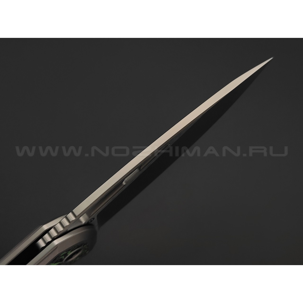 TuoTown складной нож Whale Limited TWL-MG сталь M390 bead-blast & satin, рукоять Titanium TC4, Carbon fiber green