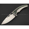 TuoTown складной нож Whale Limited TWL-MG сталь M390 bead-blast & satin, рукоять Titanium TC4, Carbon fiber green TuoTown складной нож Whale Limited TWL-MG сталь M390 bead-blast & satin, рукоять Titanium TC4, Carbon fiber green