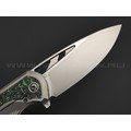 TuoTown складной нож Whale Limited TWL-MG сталь M390 bead-blast & satin, рукоять Titanium TC4, Carbon fiber green TuoTown складной нож Whale Limited TWL-MG сталь M390 bead-blast & satin, рукоять Titanium TC4, Carbon fiber green