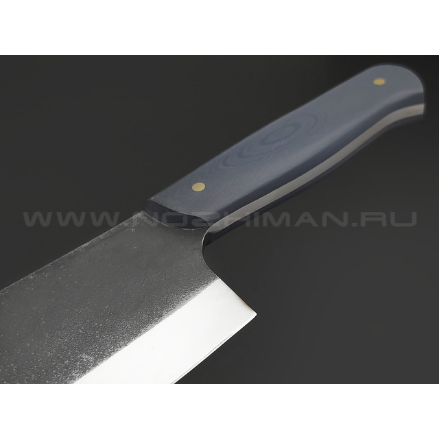 Товарищество Завьялова кухонная тяпка для мяса №1 сталь N690, рукоять G10 grey