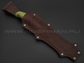 Товарищество Завьялова нож Финка-М сталь K340, рукоять Стаб. карельская береза зеленая, латунь