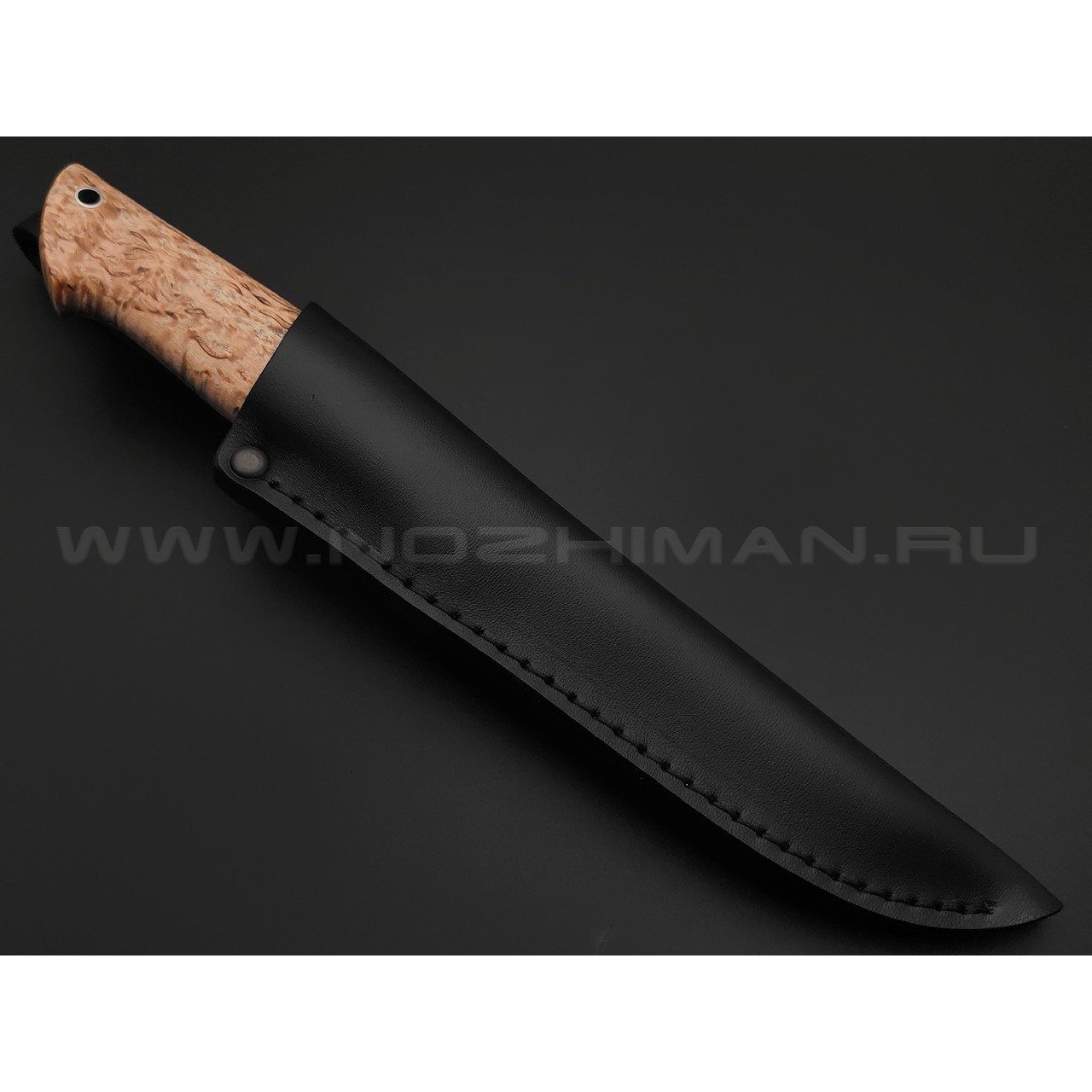 Кузница Ковчег нож Скаут сталь VG-10, рукоять Стаб. карельская береза, мельхиор
