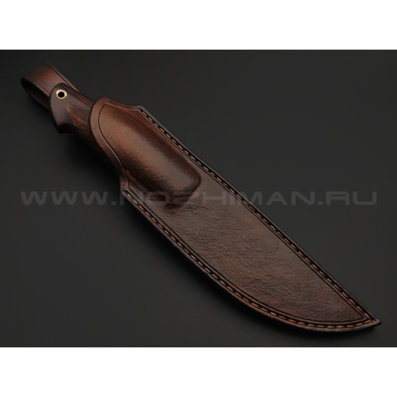 Кузница Ковчег нож Скаут сталь S390, рукоять Айронвуд, зуб мамонта, мельхиор