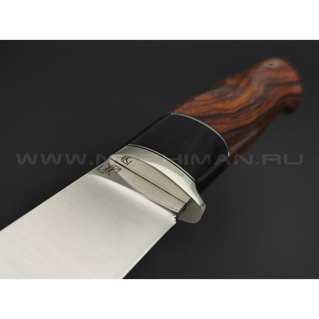 Кузница Ковчег нож Скаут сталь Elmax, рукоять Ironwood, blackwood, мельхиор