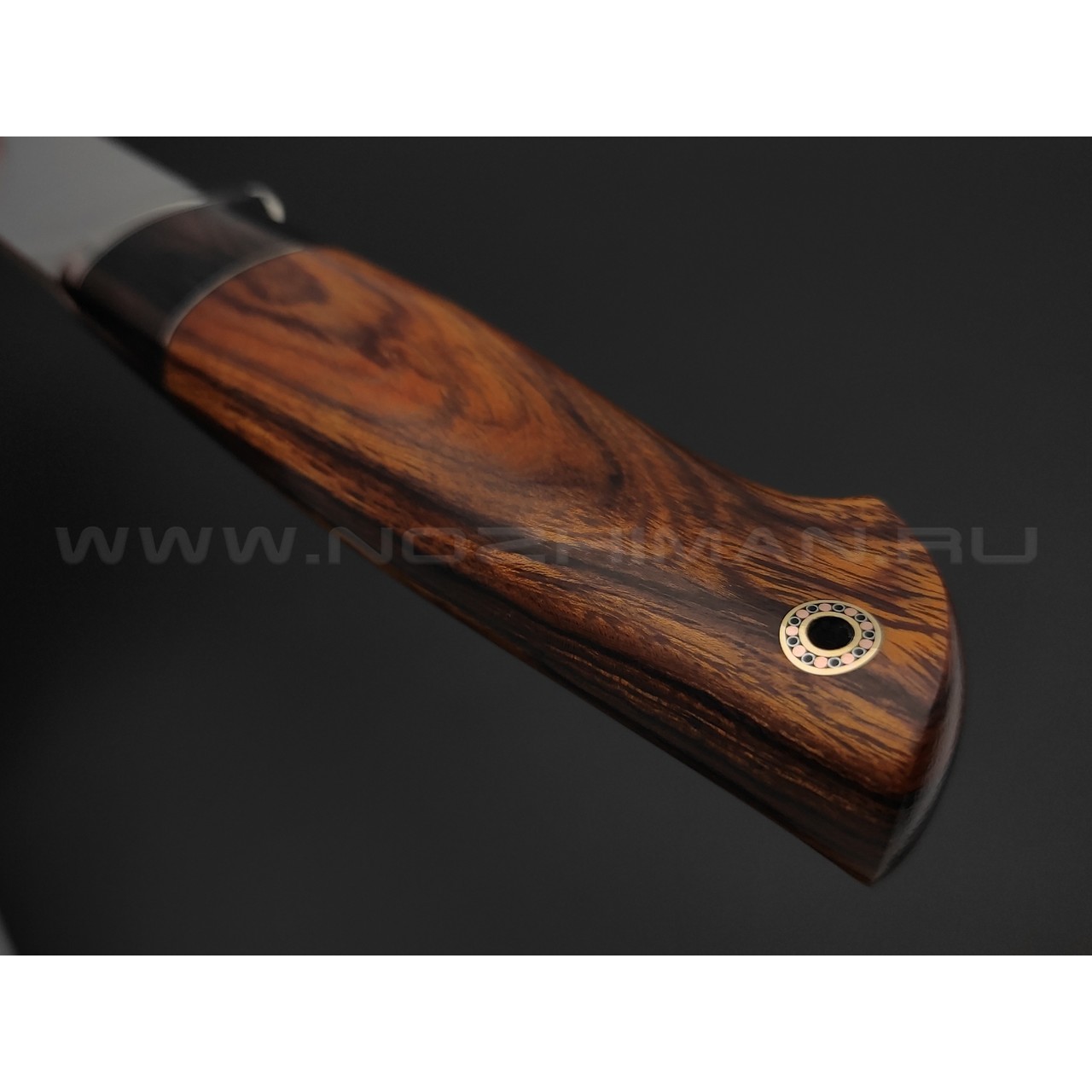 Кузница Ковчег нож Скаут сталь Elmax, рукоять Ironwood, blackwood, мельхиор