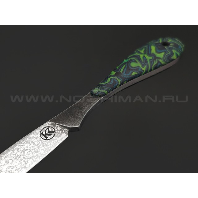 Кирилл Козлов нож Осока сталь Aus-10Co, рукоять Micarta chaotic