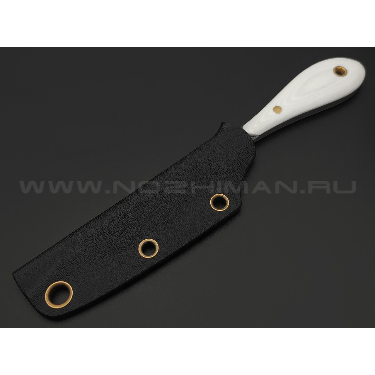 Кирилл Козлов нож Осока сталь Aus-10Co, рукоять G10 white
