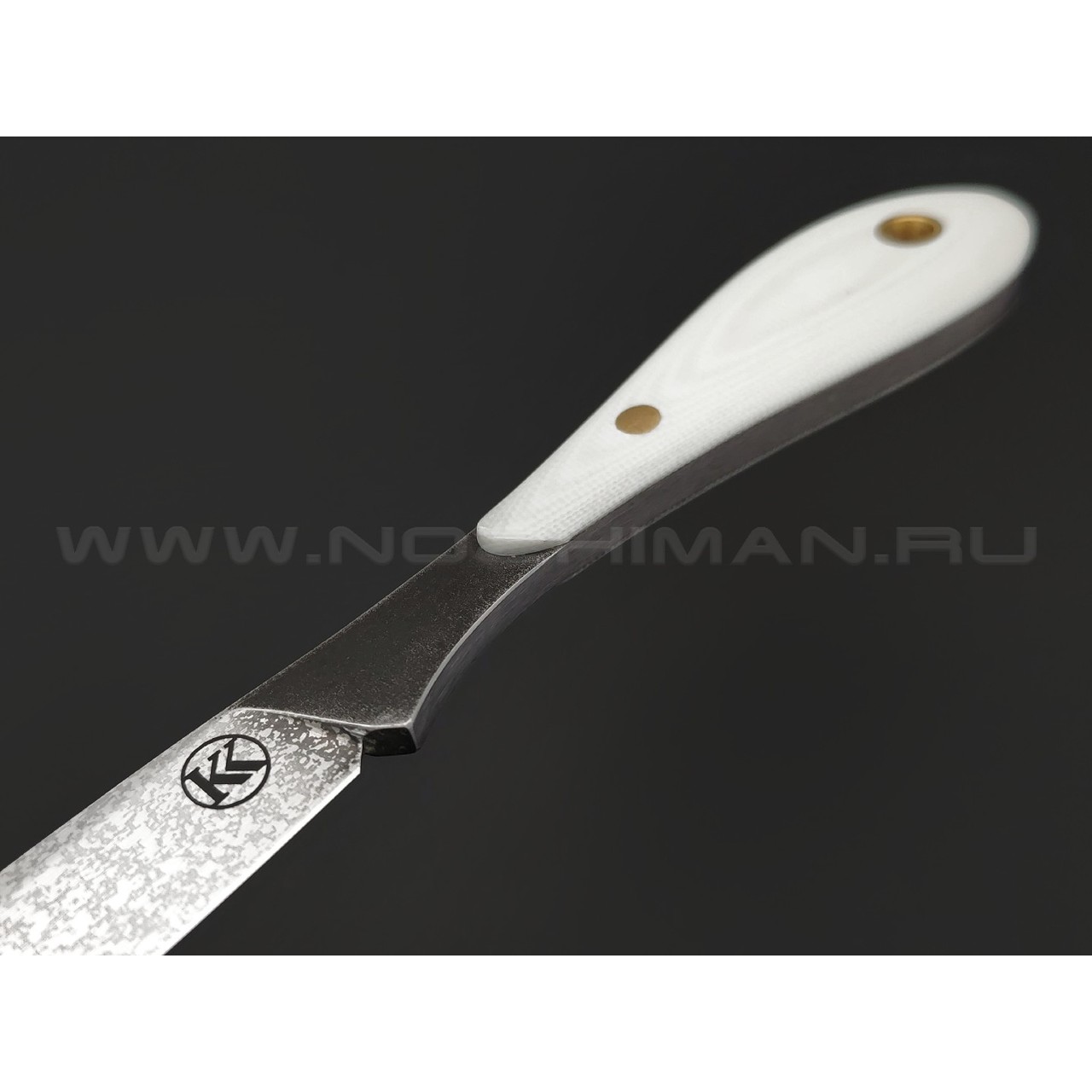 Кирилл Козлов нож Осока сталь Aus-10Co, рукоять G10 white