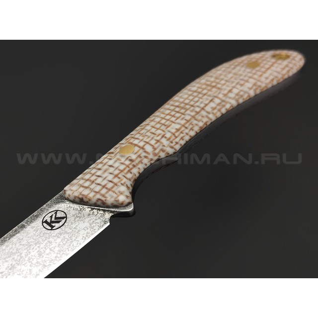 Кирилл Козлов нож Хэнди сталь VG-10, рукоять Micarta jute white