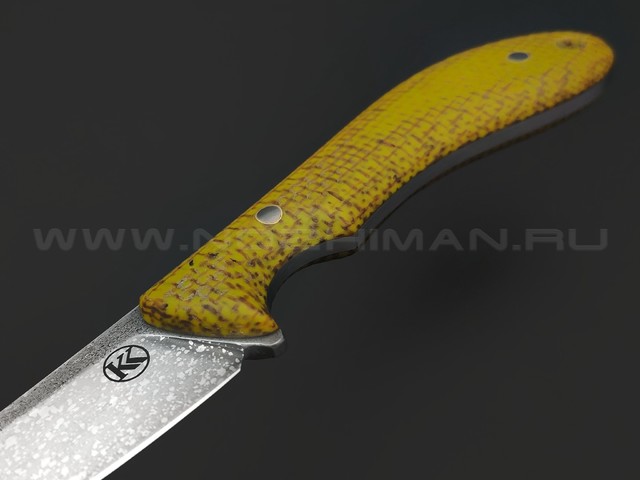 Кирилл Козлов нож Перс-3 сталь VG-10, рукоять Micarta jute yellow