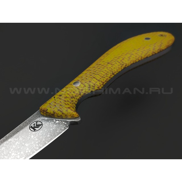 Кирилл Козлов нож Перс-3 сталь VG-10, рукоять Micarta jute yellow