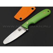 Кирилл Козлов нож Детский сталь N690, рукоять G10 neon green