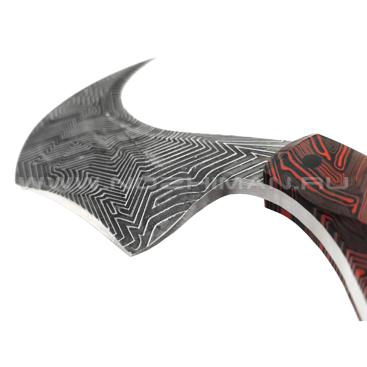 Богдан Гоготов нож NBG-71 сталь 95Х18 травление, рукоять G10 chaotic black & red