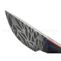 Богдан Гоготов нож NBG-55 сталь 95Х18 травление, рукоять Chaotic carbon fiber blue Богдан Гоготов нож NBG-55 сталь 95Х18 травление, рукоять Chaotic carbon fiber blue