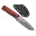 Богдан Гоготов нож Танто NBG-60 сталь 95Х18 травление, рукоять G10 red & grey