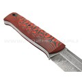 Богдан Гоготов нож Танто NBG-60 сталь 95Х18 травление, рукоять G10 red & grey