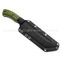 Богдан Гоготов нож Танто NBG-65 сталь 95Х18 травление, рукоять G10 yellow & green