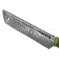 Богдан Гоготов нож Танто NBG-65 сталь 95Х18 травление, рукоять G10 yellow & green
