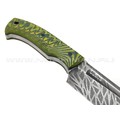 Богдан Гоготов нож Танто NBG-65 сталь 95Х18 травление, рукоять G10 yellow & green
