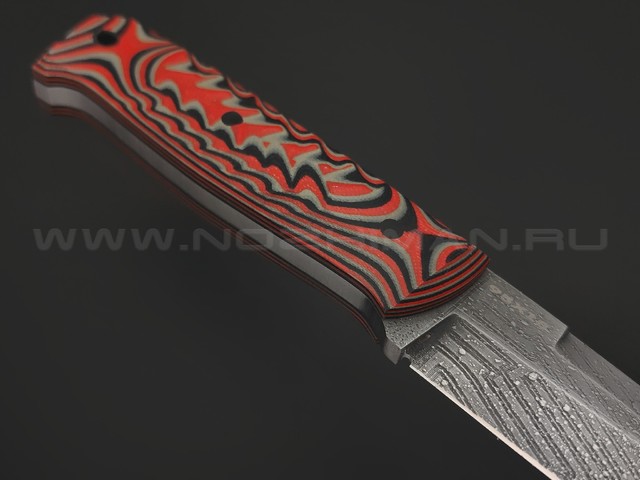 Богдан Гоготов нож Танто NBG-66 сталь 95Х18 травление, рукоять G10 red-black-grey