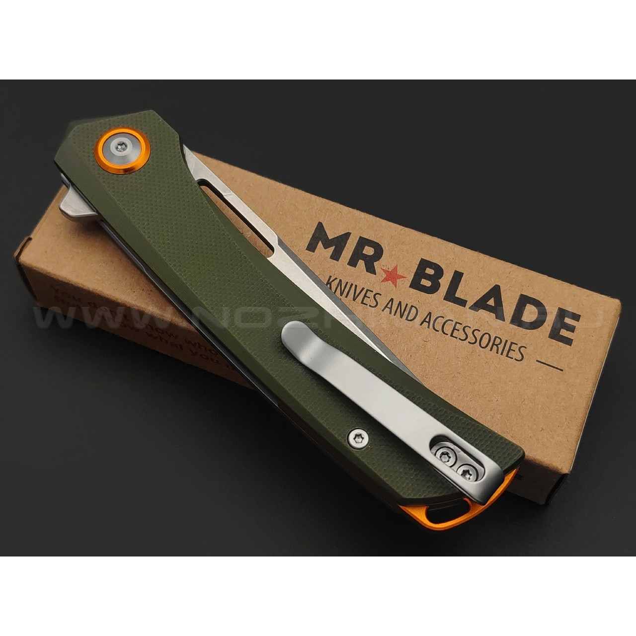 Mr.Blade складной нож Finch сталь Aus-8 sw, рукоять G10 olive