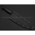 Волчий Век нож Шеф Custom сталь N690 WA дамаскаж, рукоять G10 black, мозаичные пины, карбон Волчий Век нож Шеф Custom сталь N690 WA дамаскаж, рукоять G10 black, мозаичные пины, карбон