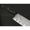 Волчий Век нож Шеф Custom сталь N690 WA дамаскаж, рукоять G10 black, мозаичные пины, карбон Волчий Век нож Шеф Custom сталь N690 WA дамаскаж, рукоять G10 black, мозаичные пины, карбон