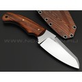 Волчий Век нож Сквозняк Brutal Edition Custom сталь N690 ручной сатин, рукоять Айронвуд, G10, латунь