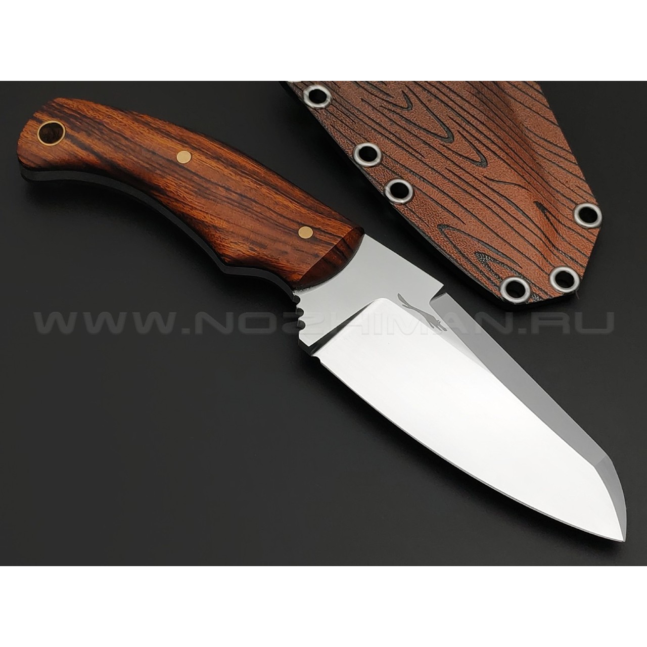 Волчий Век нож Сквозняк Brutal Edition Custom сталь N690 ручной сатин, рукоять Айронвуд, G10, латунь