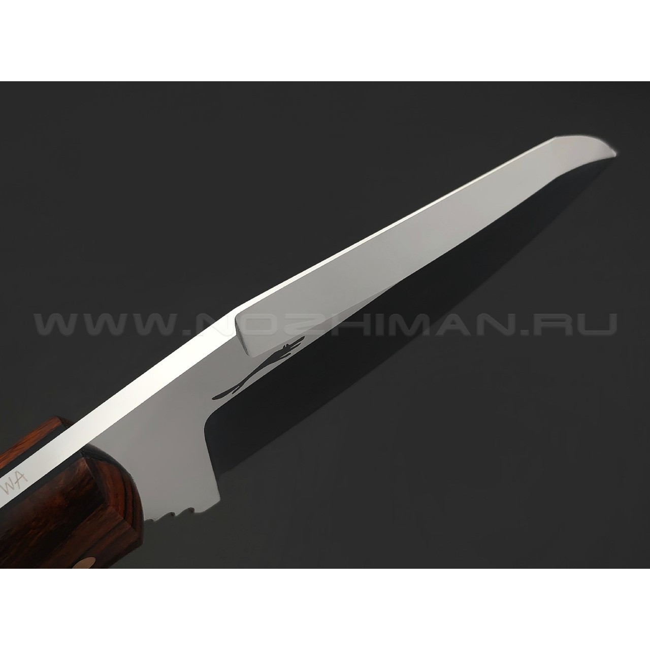 Волчий Век нож Сквозняк Brutal Edition Custom сталь N690 ручной сатин, рукоять Айронвуд, G10, латунь