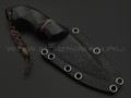 Волчий Век нож Оса Custom сталь N690 WA травление, рукоять G10 black & brown, карбон