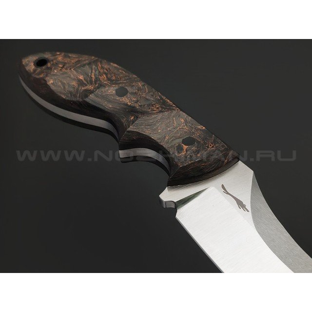 Волчий Век нож Кондрат 10 сталь Magnacut WA satin, рукоять Хаотичный карбон с медью