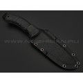 Волчий Век нож Команданте Custom сталь N690 WA травление, рукоять G10 black, карбон Волчий Век нож Команданте Custom сталь N690 WA травление, рукоять G10 black, карбон