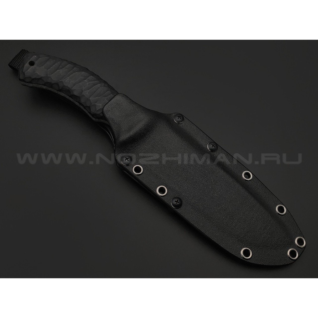 Волчий Век нож Команданте Custom сталь N690 WA травление, рукоять G10 black, карбон