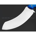 Волчий Век нож Кондрат 12 сталь N690 WA satin, рукоять G10 blue, мозаичные пины