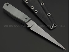 Волчий Век нож Кибертрак сталь 1.4116 WA stonewash, обух 6.8 мм, рукоять G10 grey, карбон