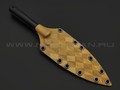 Волчий Век нож Кинжалойд Custom сталь N690 WA травление, рукоять Кость жирафа, G10 black, карбон