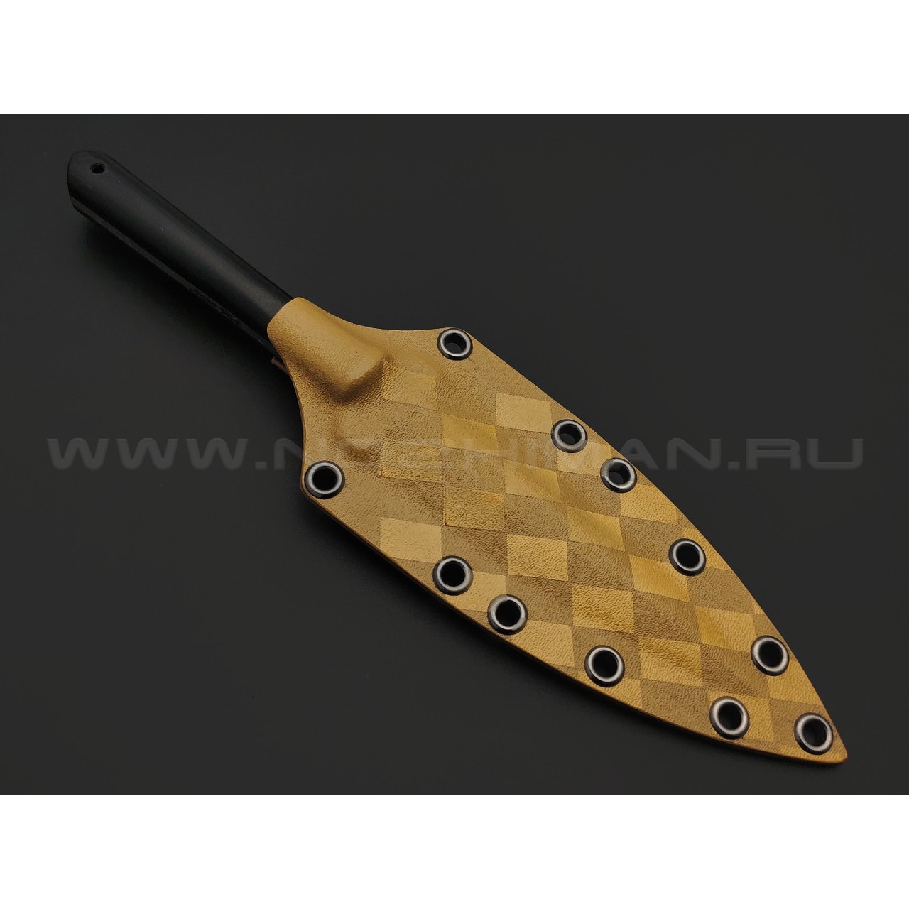 Волчий Век нож Кинжалойд Custom сталь N690 WA травление, рукоять Кость жирафа, G10 black, карбон